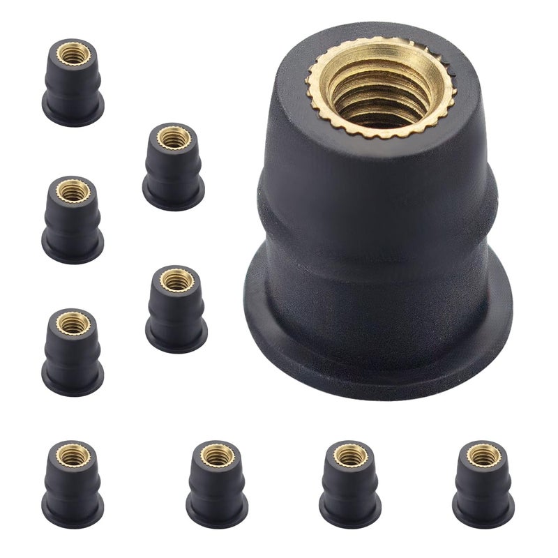 Amavoler 10Pcs M5 Well Nuts Fairing Fasteners Windshield Motorcycle Accessories Screws Universal for Motorcycle Canoe Boat Kayak M5 - Image 3
