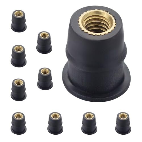 Amavoler 10Pcs M5 Well Nuts Fairing Fasteners Windshield Motorcycle Accessories Screws Universal for Motorcycle Canoe Boat Kayak M5 - Image 1