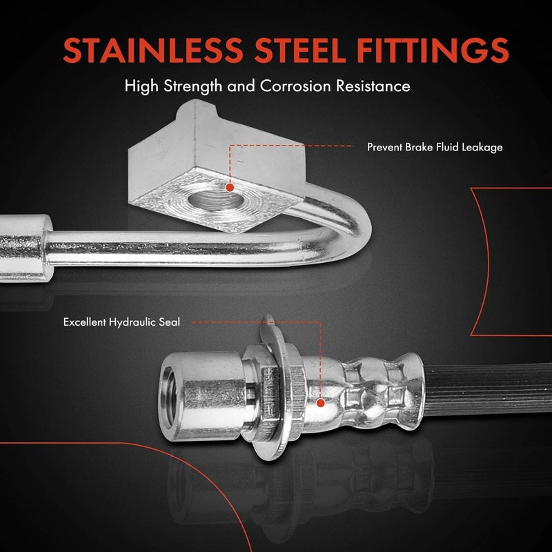 A-Premium Brake Hydraulic Hose for Dodge Charger 2014-2018 - Image 4