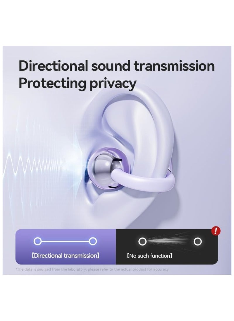 lekikpo Wireless Buds with Bluetooth 5.4 Low Latency, HD Sound, 60H Playback LED Power Display Earphones Comfortable Fit Waterproof in-Ear Earbuds with Mic for Multi-Scenario Suitable for All Ages (Purple)  - Image 2