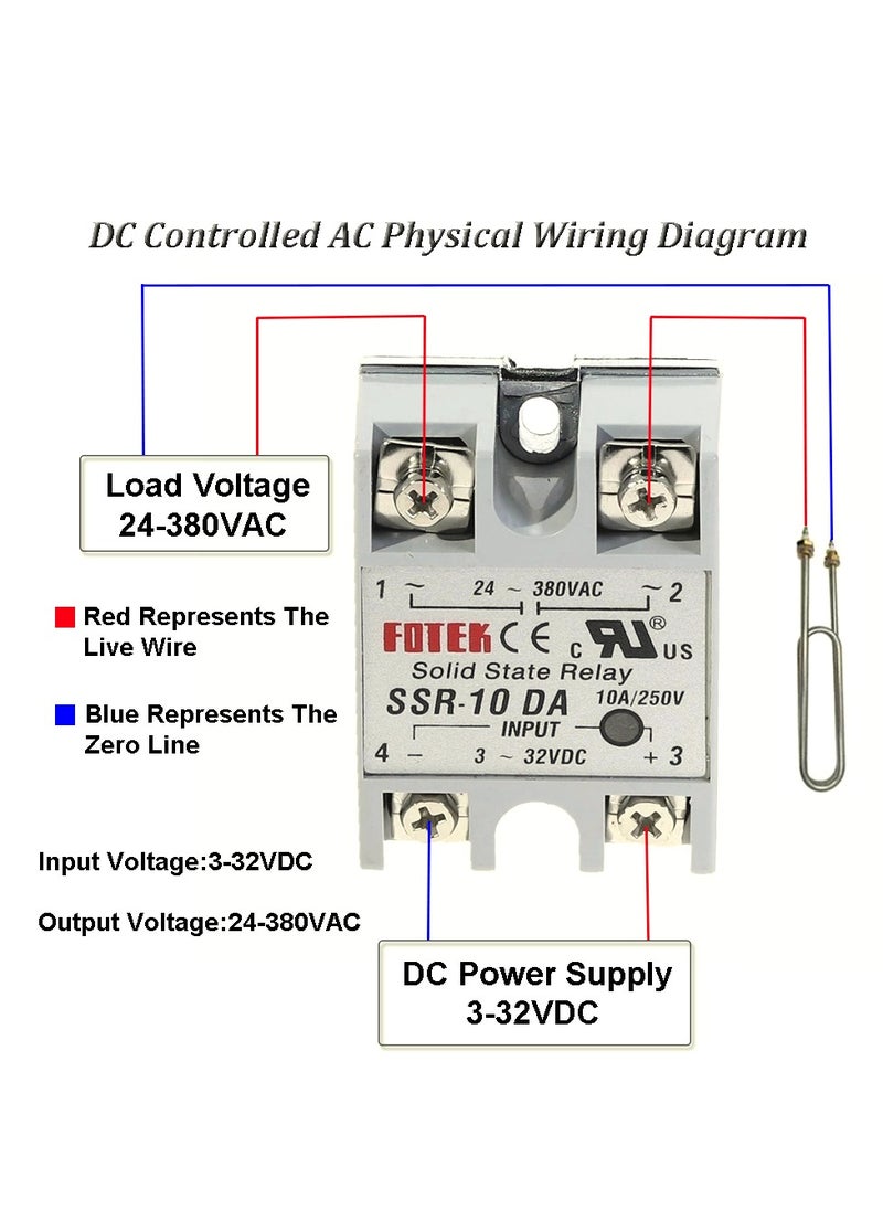 SSR-40 DA SSR Solid State Relay Single Phase Semi-Conductor Relay Output 24-380VAC