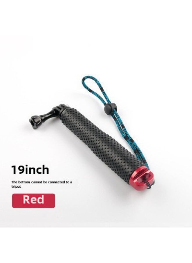 Portable Handheld Telescopic Camera Selfie Stick 19 Inch Multiple Colors Retractable Storage Sports Camera Selfie Stick-Color:19 Inch Red - Image 1