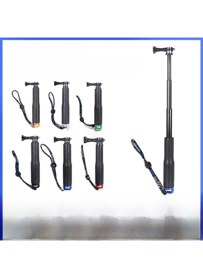 Portable Handheld Telescopic Camera Selfie Stick 19 Inch Multiple Colors Retractable Storage Sports Camera Selfie Stick-Color:19 Inch Red - Image 2