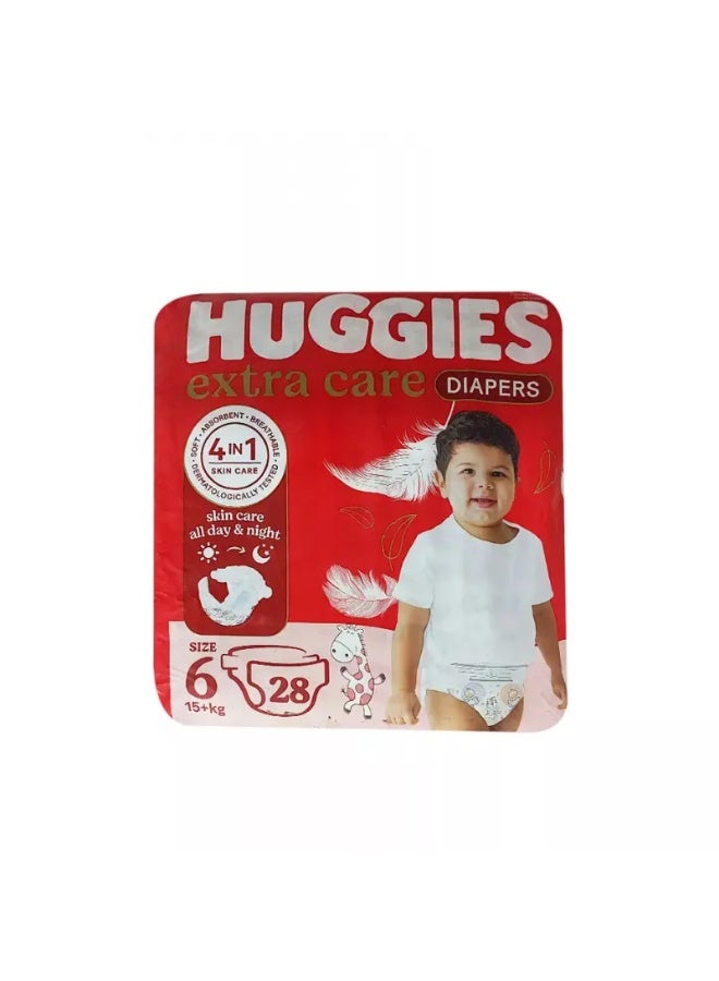 Huggies extra care Diapers size 6 (15+kg) 28 Diapers