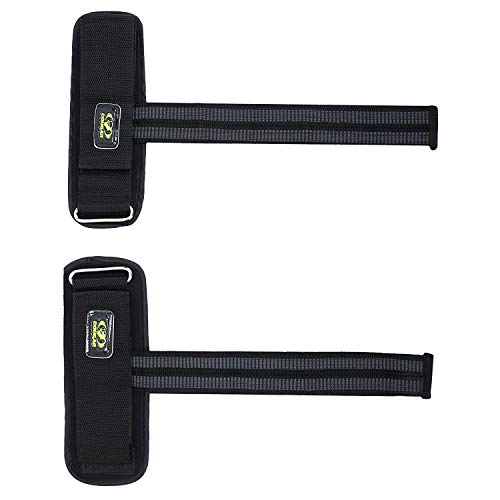 Cougar Weight Lifting Straps for Gym Workout – Padded Cotton Wrist Straps for Deadlift, Strength Training & Bodybuilding – Heavy Duty Pro Grip Support for Men & Women (1 Pair, Black) - Image 1