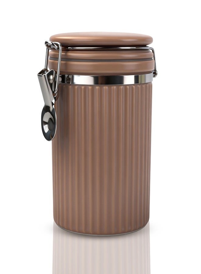 ShanSon Ceramic Kitchen Canisters Porcelain Food Storage Jar with lie 700ml/24 fl.oz Airtight Freshness Oxidation-Resistant for Flour, Sugar, Coffee,Tea, Oatmeal, Biscuits, Pantry & Countertop Organization - Image 1
