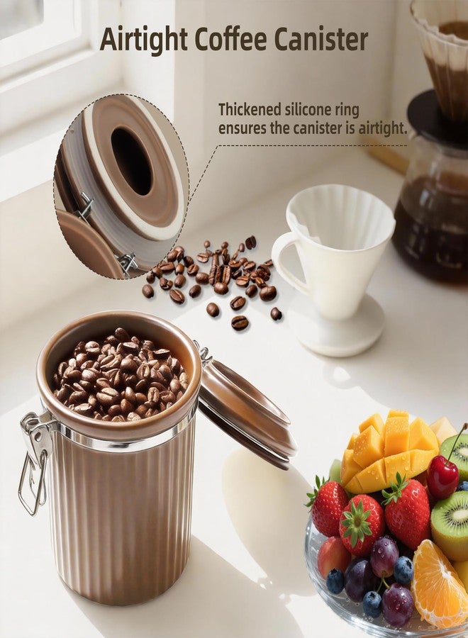 ShanSon Ceramic Kitchen Canisters Porcelain Food Storage Jar with lie 700ml/24 fl.oz Airtight Freshness Oxidation-Resistant for Flour, Sugar, Coffee,Tea, Oatmeal, Biscuits, Pantry & Countertop Organization - Image 4