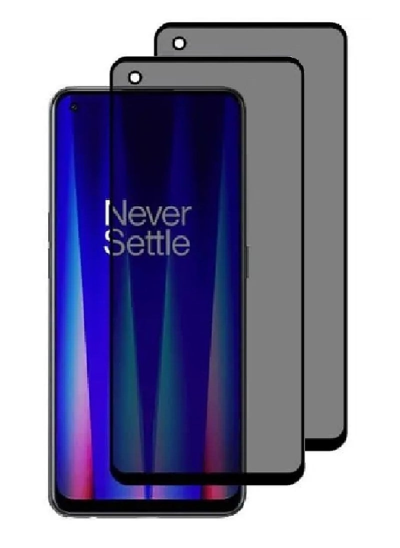 we3 2 Piece Tempered Glass Screen Protector Anti-Spy Privacy Designed For OnePlus Nord CE 2 5G Full Glue Edge to Edge Full Screen Coverage And Bubble Free - Image 1