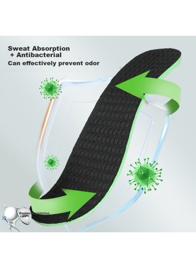 Footoppo Odor-resistant Insoles For Men, Soft And Elastic, Summer Sports Shock-absorbing Sweat-wicking Breathable Military Training Leather Shoes Insoles Summer