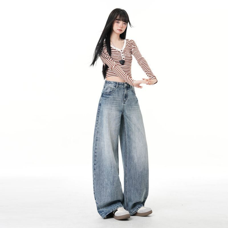 Unisex Classic Denim Jeans Loose Fit Daily Outdoor Wear - Image 2