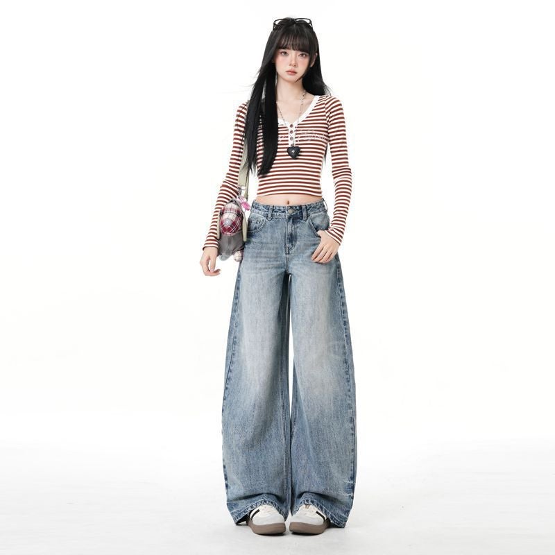Unisex Classic Denim Jeans Loose Fit Daily Outdoor Wear - Image 1