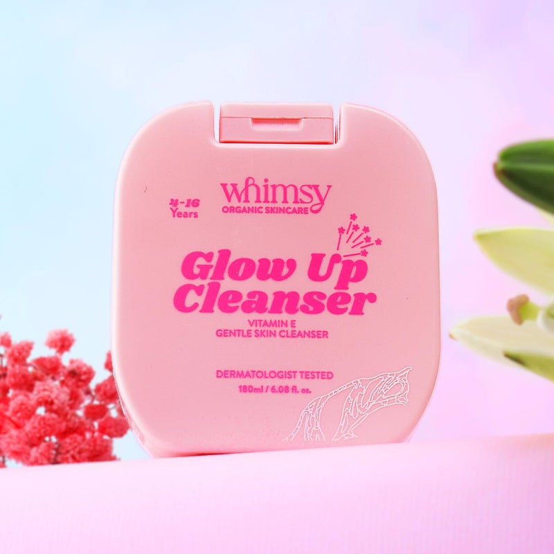 Whimsy Beauty Vitamin E Face Cleanser for Girls Kids and Preteens Gentle Daily Face Wash with Aloe Vera Blood Orange and Niacinamide 180 ml - Image 1