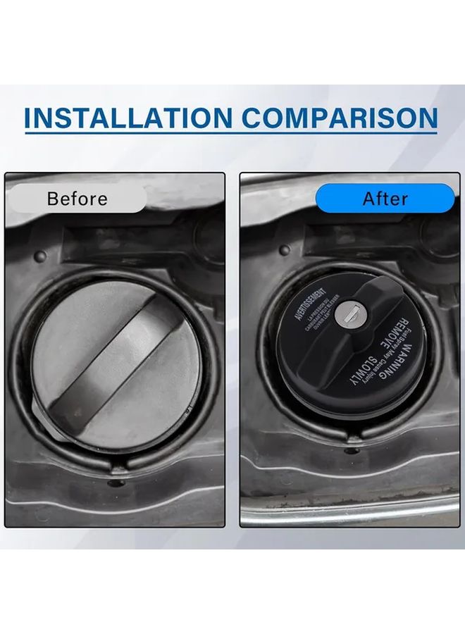 Black Locking Gas Cap for Jeep Dodge Ram Cherokee Wrangler Liberty Compass Models - Image 2