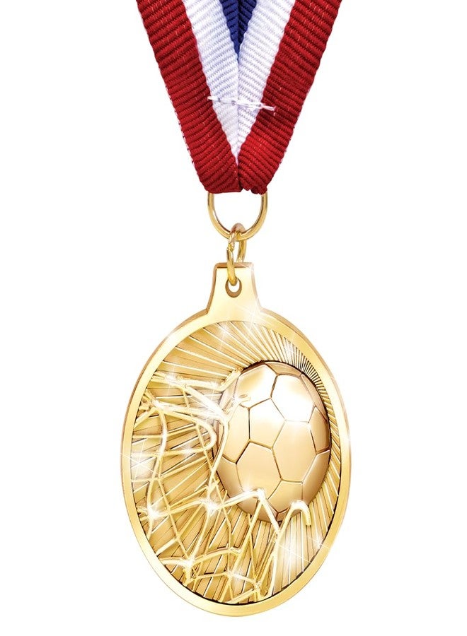 Crown Awards ميداليات كرة القدم، ميداليات ذهبية مع شريط للرقبة، جوائز الميداليات الذهبية لكرة القدم وكرة الفوتبول لفرق كرة القدم والبطولات والدوريات والمشاركة - Image 2