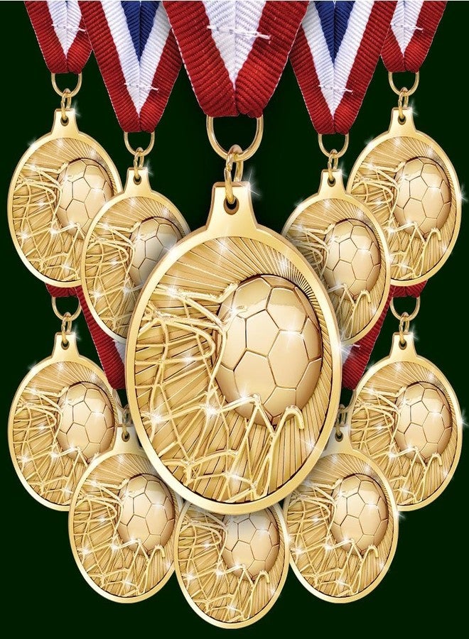 Crown Awards ميداليات كرة القدم، ميداليات ذهبية مع شريط للرقبة، جوائز الميداليات الذهبية لكرة القدم وكرة الفوتبول لفرق كرة القدم والبطولات والدوريات والمشاركة - Image 4