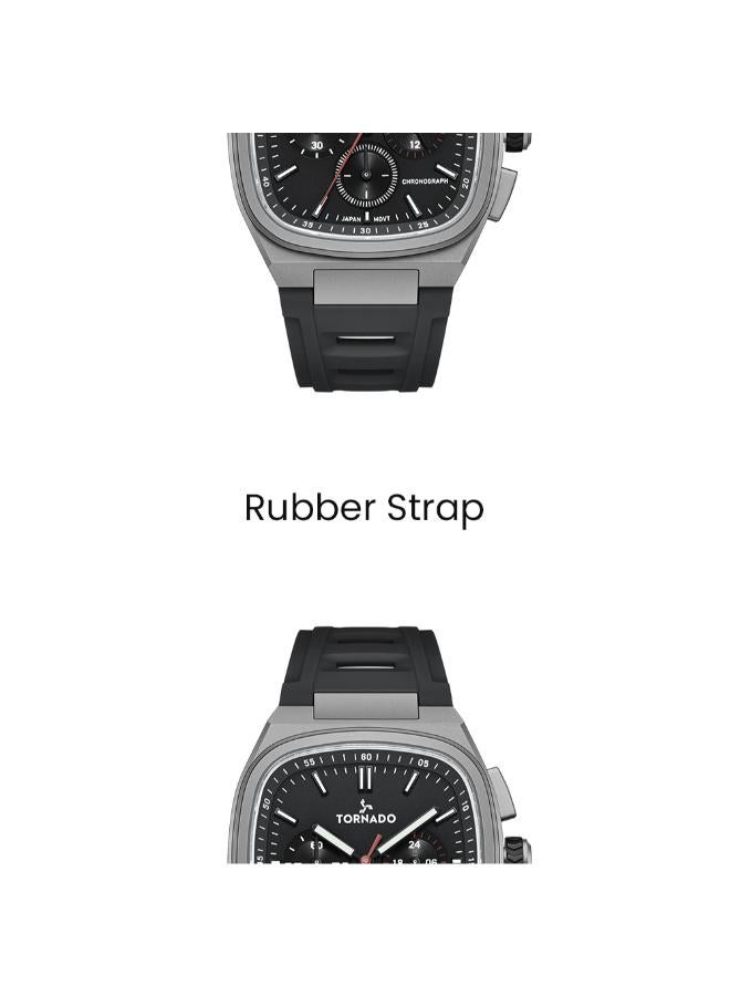 TORNADO Men's Rubber Strap Chronograph Watch T26102-XRBB - 42mm mm - Image 5