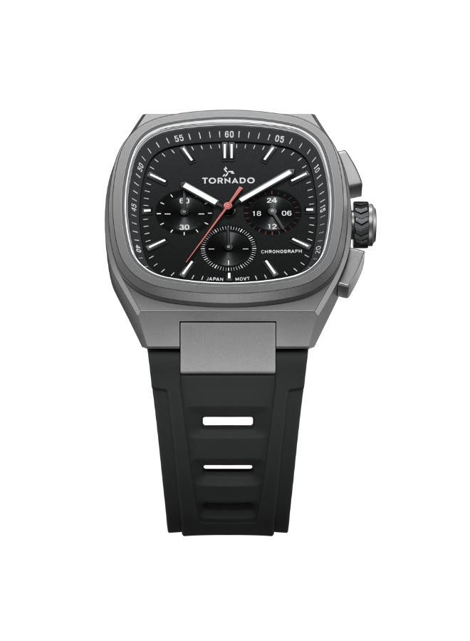 TORNADO Men's Rubber Strap Chronograph Watch T26102-XRBB - 42mm mm - Image 3