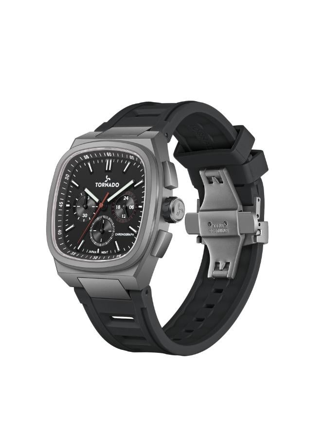 TORNADO Men's Rubber Strap Chronograph Watch T26102-XRBB - 42mm mm - Image 2