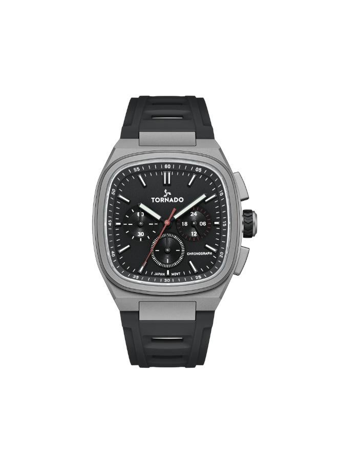 TORNADO Men's Rubber Strap Chronograph Watch T26102-XRBB - 42mm mm - Image 1