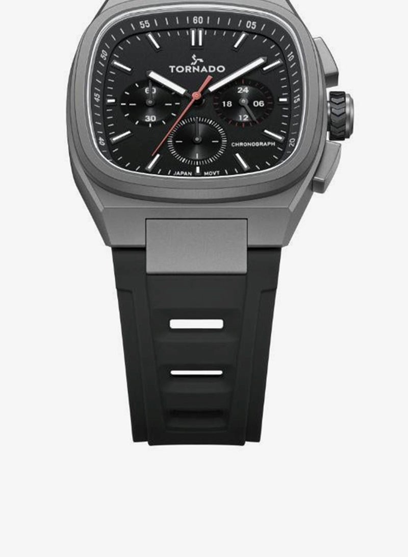 TORNADO Men's Rubber Strap Chronograph Watch T26102-XRBB - 42mm mm - Image 3