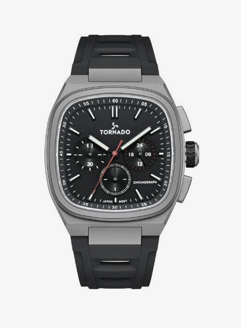 TORNADO Men's Rubber Strap Chronograph Watch T26102-XRBB - 42mm mm - Image 1