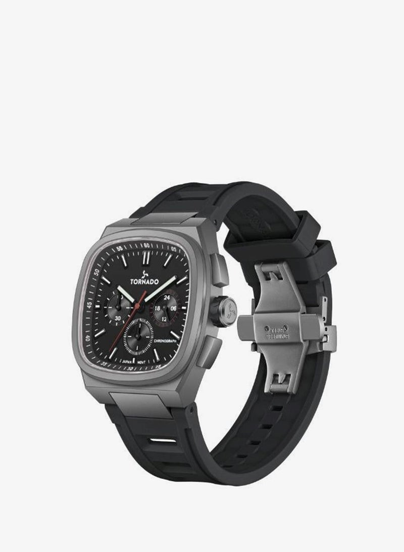 TORNADO Men's Rubber Strap Chronograph Watch T26102-XRBB - 42mm mm - Image 2