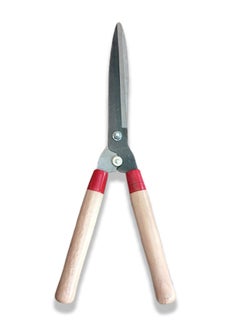 Generic Taiwanese wood hedge shears are used for cutting trees, branches and strong branches. They feature a strong wooden handle and a sharp cutting tool. 