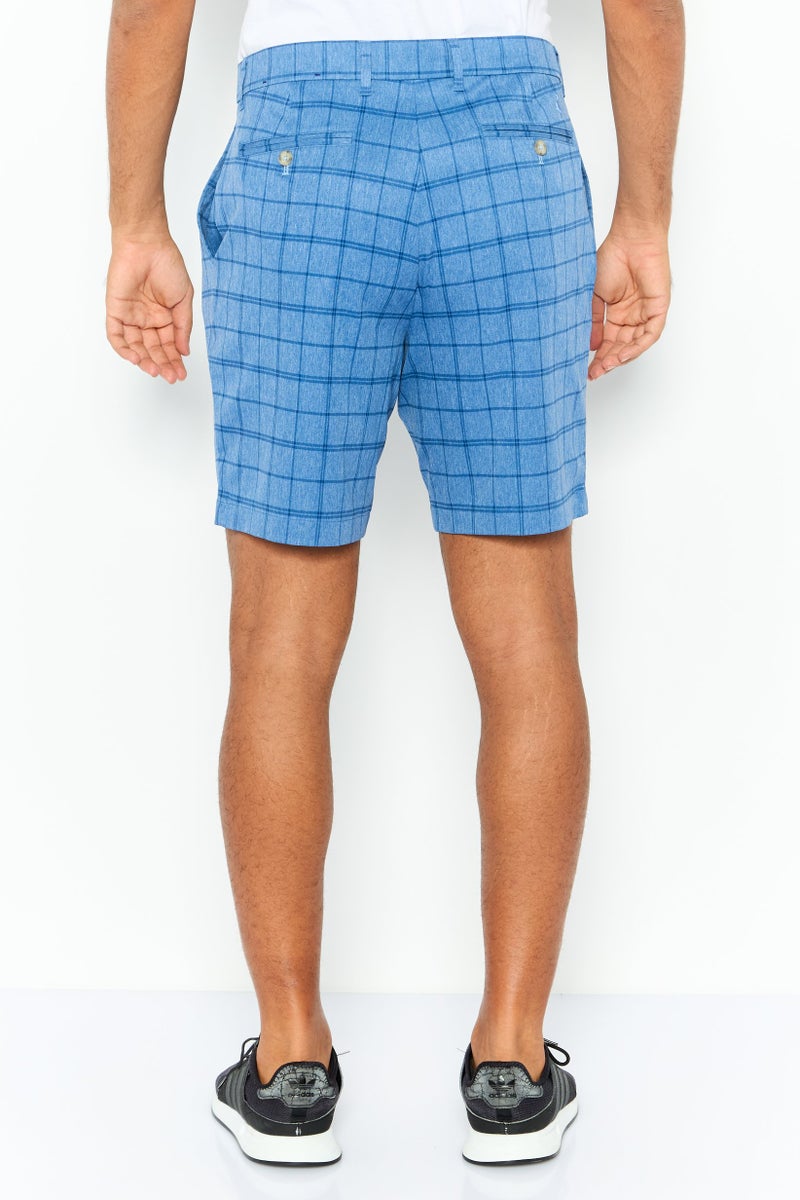 Tailorbyrd Men Sportswear Fit Golf Shorts, Blue - Image 4