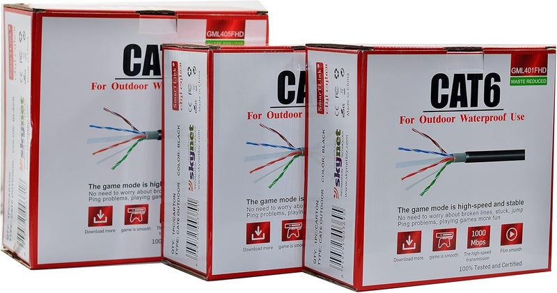 كابل SMARTLINK CAT6 المقاوم للماء للاستخدام الخارجي (70م) - Image 5