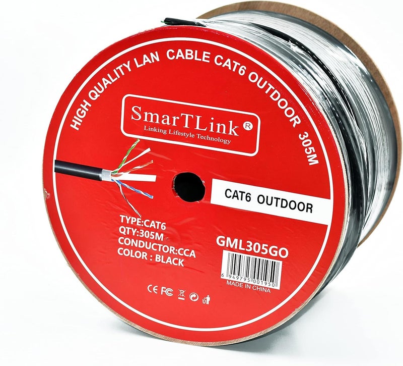 كابل SMARTLINK CAT6 المقاوم للماء للاستخدام الخارجي (70م) - Image 3