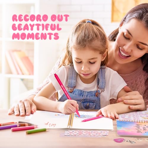 R RUCKERCO Girls DIY Diary 54 Pcs Diary Set, Toys for Ages 6 7 8 9 10 11 12 13, DIY Stationery Set, Thin Stickers and Little Girls Daily Supplies, Gifts for Teen Good Idea Choice - Image 5