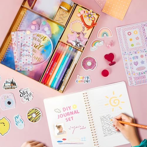 R RUCKERCO Girls DIY Diary 54 Pcs Diary Set, Toys for Ages 6 7 8 9 10 11 12 13, DIY Stationery Set, Thin Stickers and Little Girls Daily Supplies, Gifts for Teen Good Idea Choice - Image 3