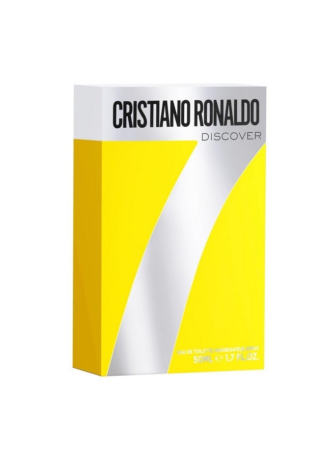 كرستيانو رونالدو - Cr7 Discover - ماء تواليت للرجال - بخاخ كولونيا للرجال يدوم طويلاً - برتقال، نجيل الهند، باتشولي كولونيا للرجال - 1.7 أونصة - Image 1