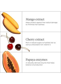 Briogeo Superfoods Mango + Cherry Oil Control & Balancing Shampoo Replenish Dull Dry Hair And Balance Oil Vegan Phalate & Parabenfree 12.5 Oz  - Image 4