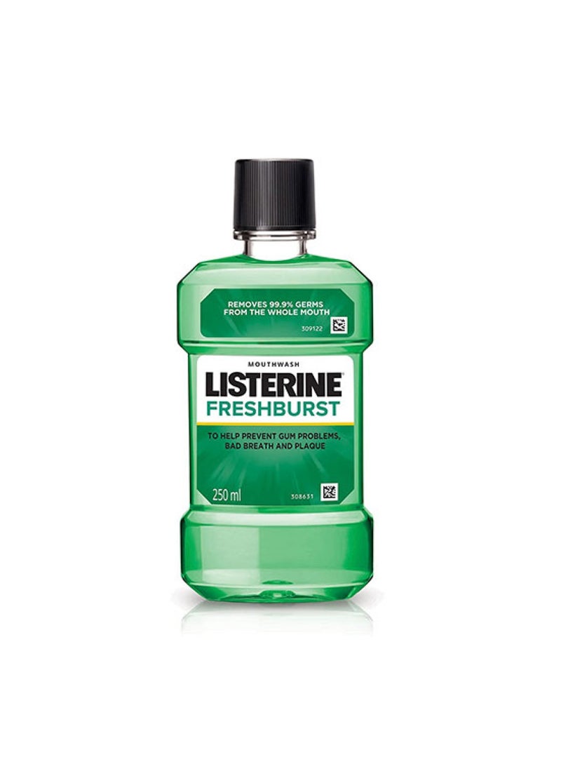 Listerine Fresh Burst Antiseptic Mouthwash 250ml - 2 packs 