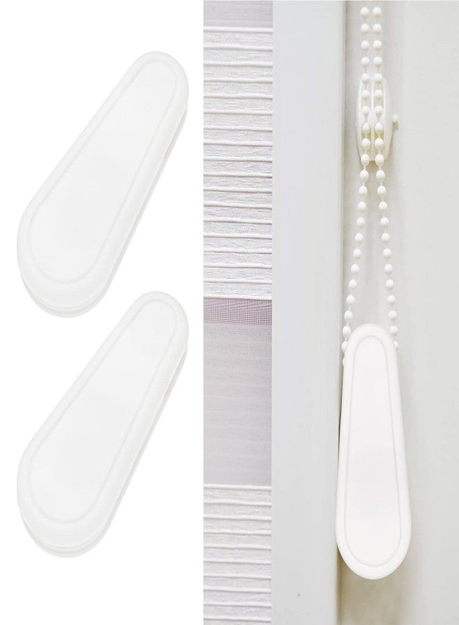 ECSiNG 5PCS Blinds Handles Curtain Cord Weights Pull String Pendants for Vertical Blind Roller Blinds Drapes Window Shutter White Plastic 85x35mm 53g - Image 2