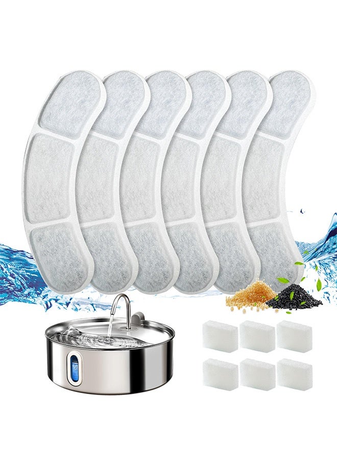 Peachjoy Water Filter Accessories Water Fountain Filter Replacement Upgrade Fountain Filter Arc-Shaped Safe Washable Water Fountain Filters with 4 Filtration System, for Fountain - Image 1