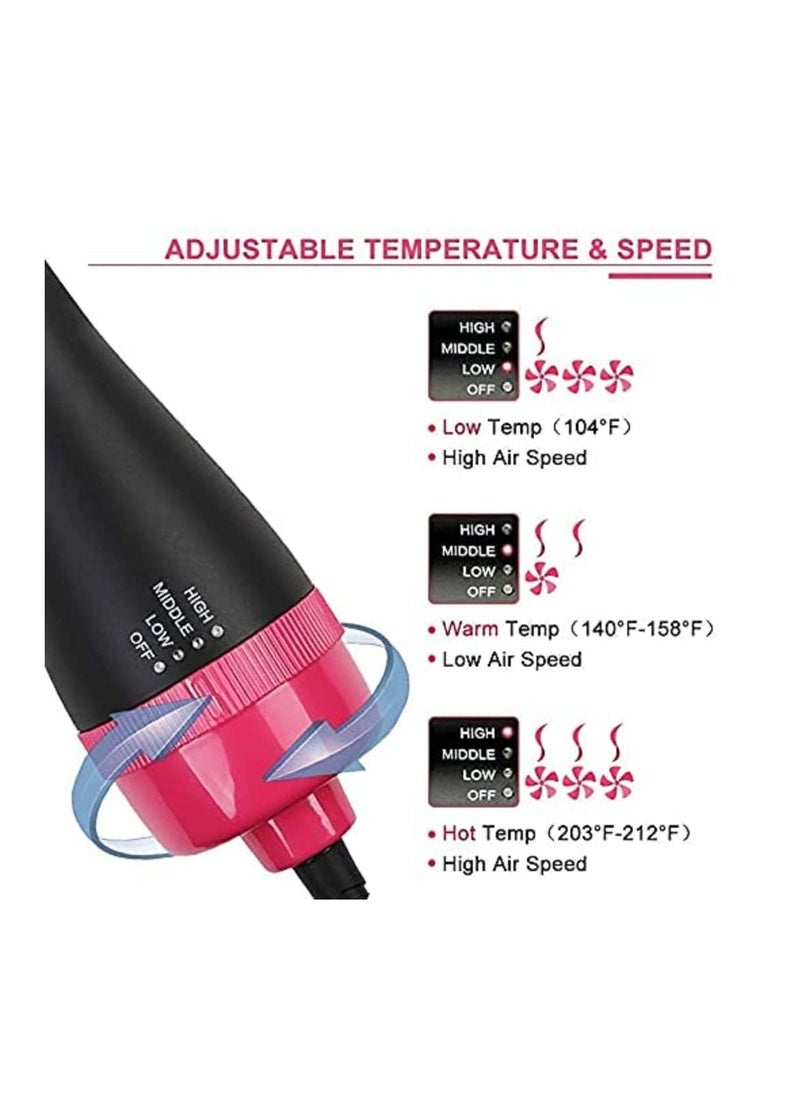 general One Step Hair Dryer and Volumizer,Hot Air Blow Brush for Women, One Step Styler, All Hair Types One Step Hair Dryer and Volumizer,Negative Ion Hair Straightener Curler for All Hairstyle - Image 4
