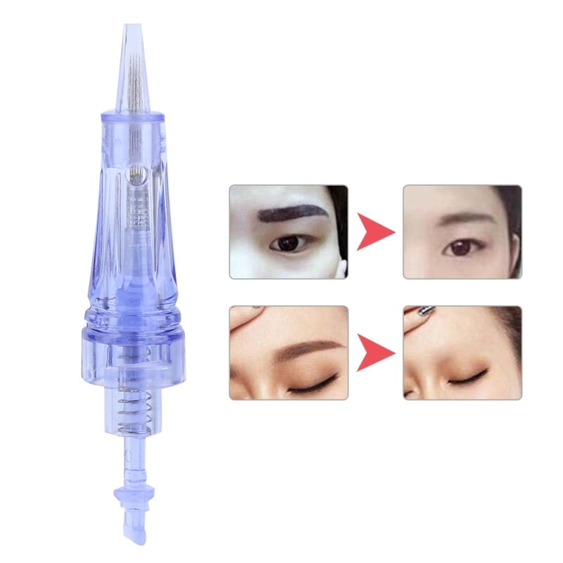 Disposable Microblading Needles: Stainless Steel & Silicone One-Piece Design - Smooth Spring, Independent Hygienic Packaging Semi Permanent Eyebrow Tool for Eyebrow, Eyeliner, Lip Tattoo Artists - Image 4