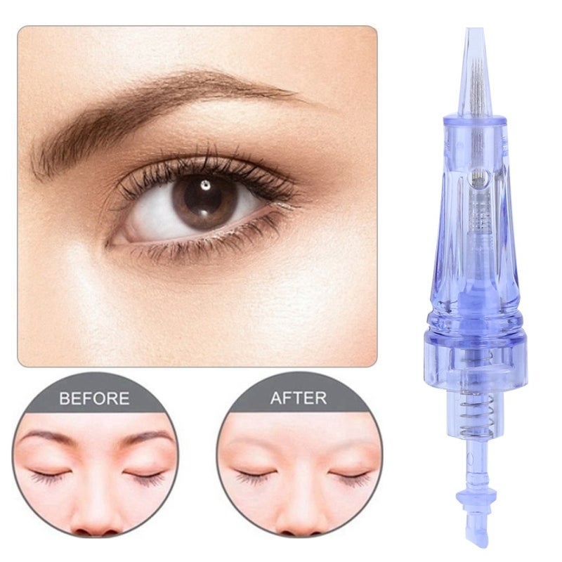 Disposable Microblading Needles: Stainless Steel & Silicone One-Piece Design - Smooth Spring, Independent Hygienic Packaging Semi Permanent Eyebrow Tool for Eyebrow, Eyeliner, Lip Tattoo Artists - Image 2