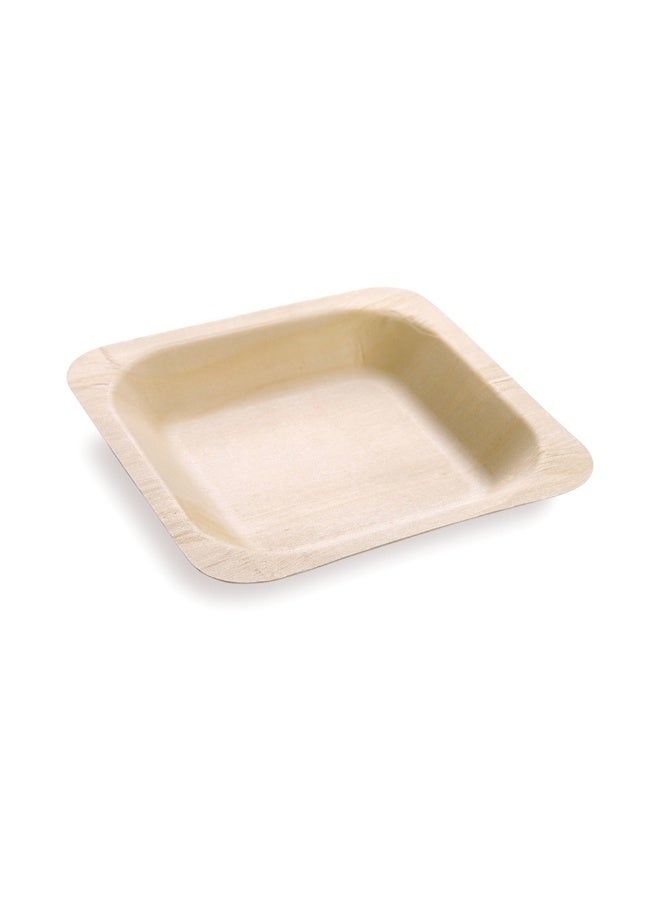 Restaurantware أطباق خشبية بحجم 4.5 × 4.5 بوصة، 200 طبق خشبي دائري قابل للتصرف - متين، مستدام، أطباق عشاء من خشب الحور، مقاوم للدهون، للحفلات، الولائم، الفعاليات المجهزة أو حفلات الزفاف - Image 1