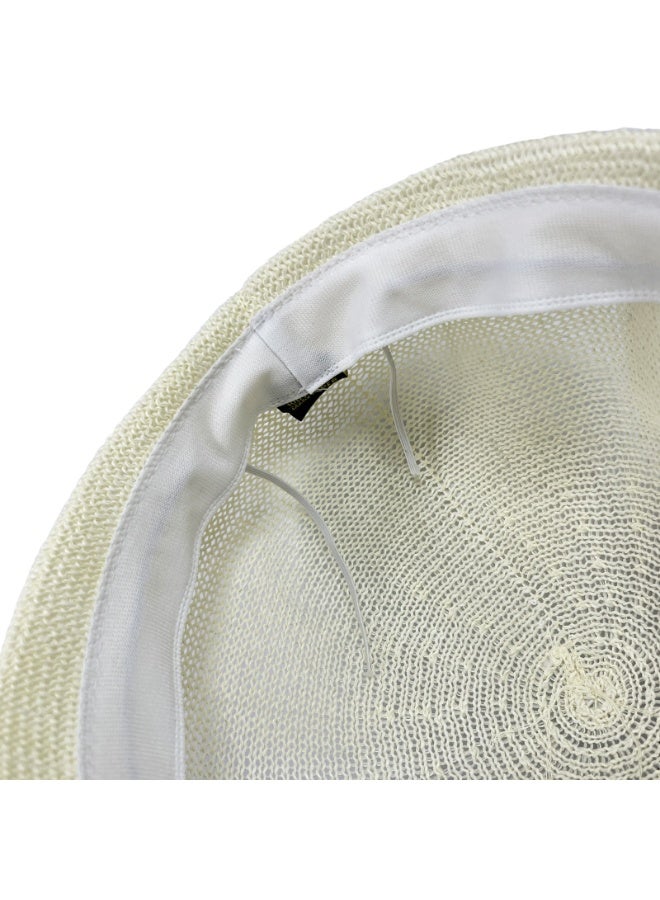 Women's Hollow Octagonal Hat Grass Yarn Breathable Sunshade Hat Spring/Summer Minimalist Hat Small Straw Hat（Beige） - Image 5