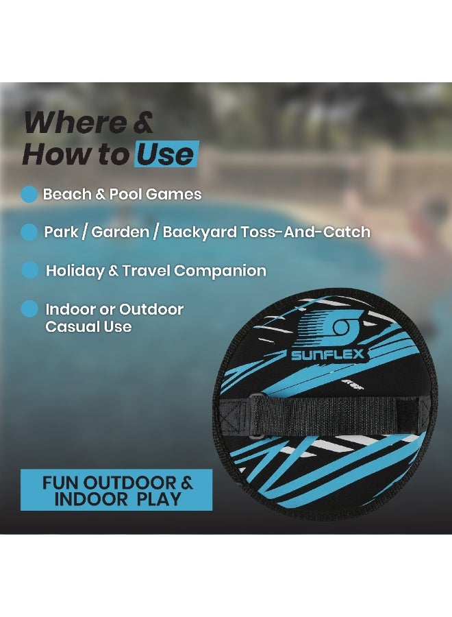 SUNFLEX Sure Catch Set Action Pro Neoprene Velcro Ball Game with Two Bats and Ball for Water Beach and Outdoor Play - Image 5