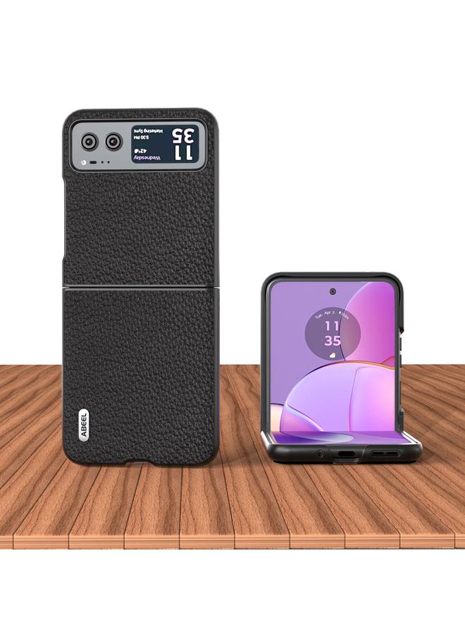 S-TOP Case For Motorola Razr 40 ABEEL Genuine Leather Litchi Texture Phone Case - Image 2