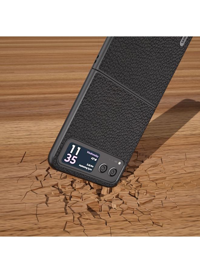 S-TOP Case For Motorola Razr 40 ABEEL Genuine Leather Litchi Texture Phone Case - Image 5