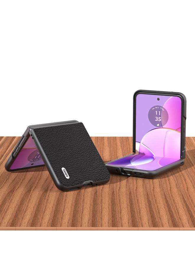 S-TOP Case For Motorola Razr 40 ABEEL Genuine Leather Litchi Texture Phone Case - Image 3
