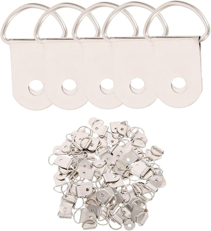 Tehaux Stable Photo Hanging D Ring Hangers 100 Pieces For Wall Decor Artwork - Image 1