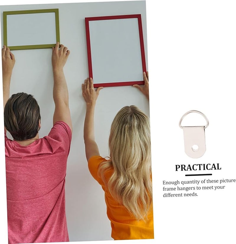 Tehaux Stable Photo Hanging D Ring Hangers 100 Pieces For Wall Decor Artwork - Image 5