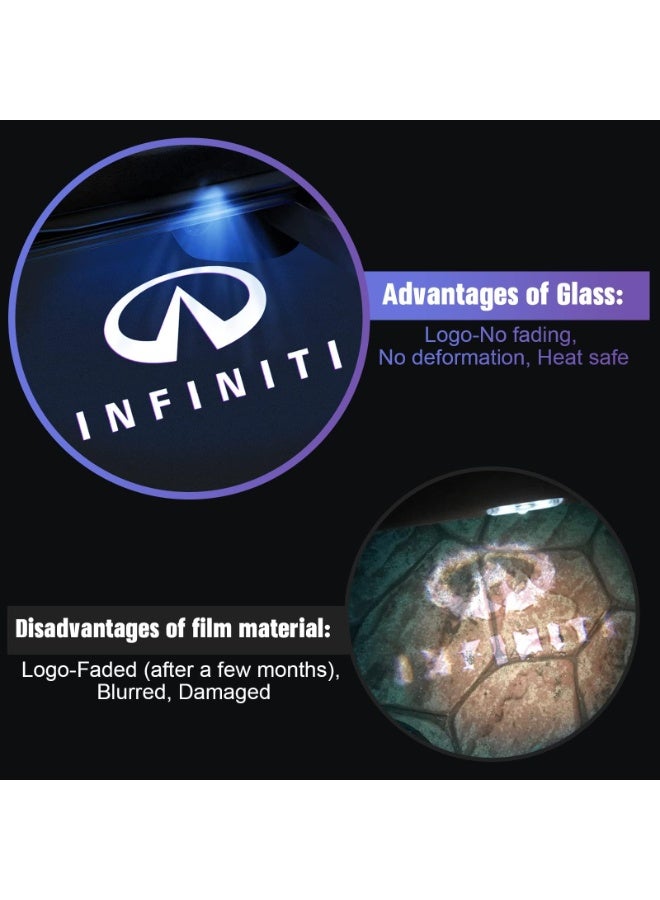 Bukela No Fade Car Door Lights Logo Suitable for Infiniti, LED Welcome Lights Accessories for Q50 Q60 Q70 G25 G37 QX50/56/60/70/80 M25/35/37/45/56 FX35/37/45/50 EX25/35/37 (IF-4pcs) - Image 2