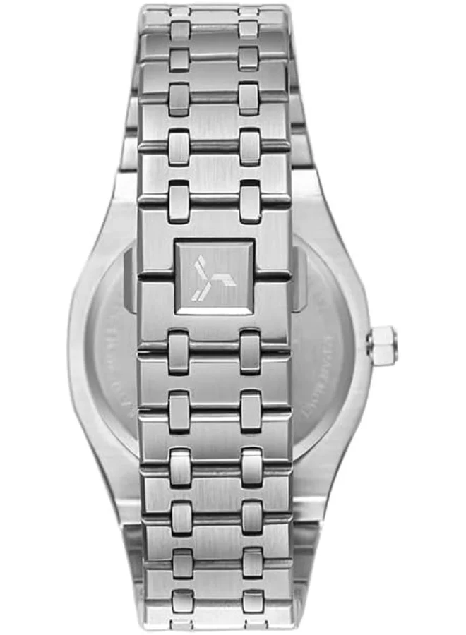 تورنيدو Tornado Men's Miyota GM15 Movement Watch, Analog Display and Stainless Steel Brushed Bracelet Strap - T9009-SBSHG, Silver